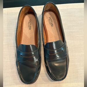 Eastland Navy Leather Penny Loafers